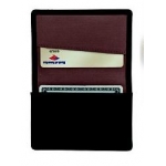 FULL-GRAIN SMOOTH BLACK LEATHER BUSINESS CARD CASE